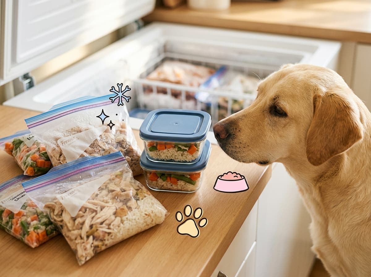 Illustration de couverture — Comment congeler la nourriture maison de son chien sans risque ?