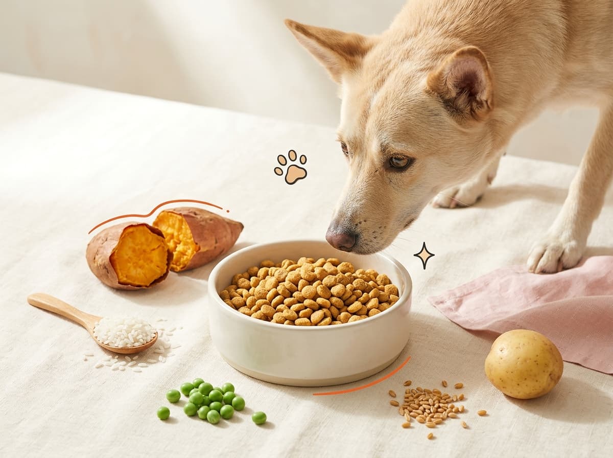 Illustration de couverture — Les glucides dans les croquettes du chien : utiles ou superflus ?