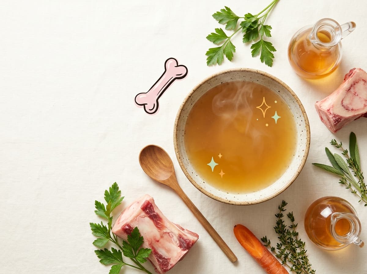 Illustration de couverture — Recette de bouillon d'os maison pour chien : bienfaits, dosage et préparation