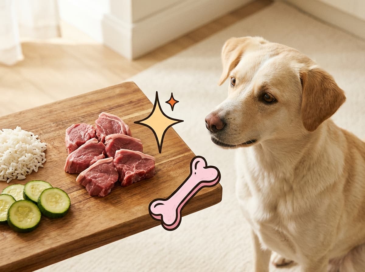 Illustration de couverture — Pâtée maison à l'agneau pour chien : recette pour chien sensible ou allergique