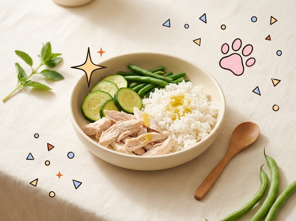 Illustration de couverture — Pâtée maison au poulet pour chien : recette équilibrée et l'erreur de calcium à éviter