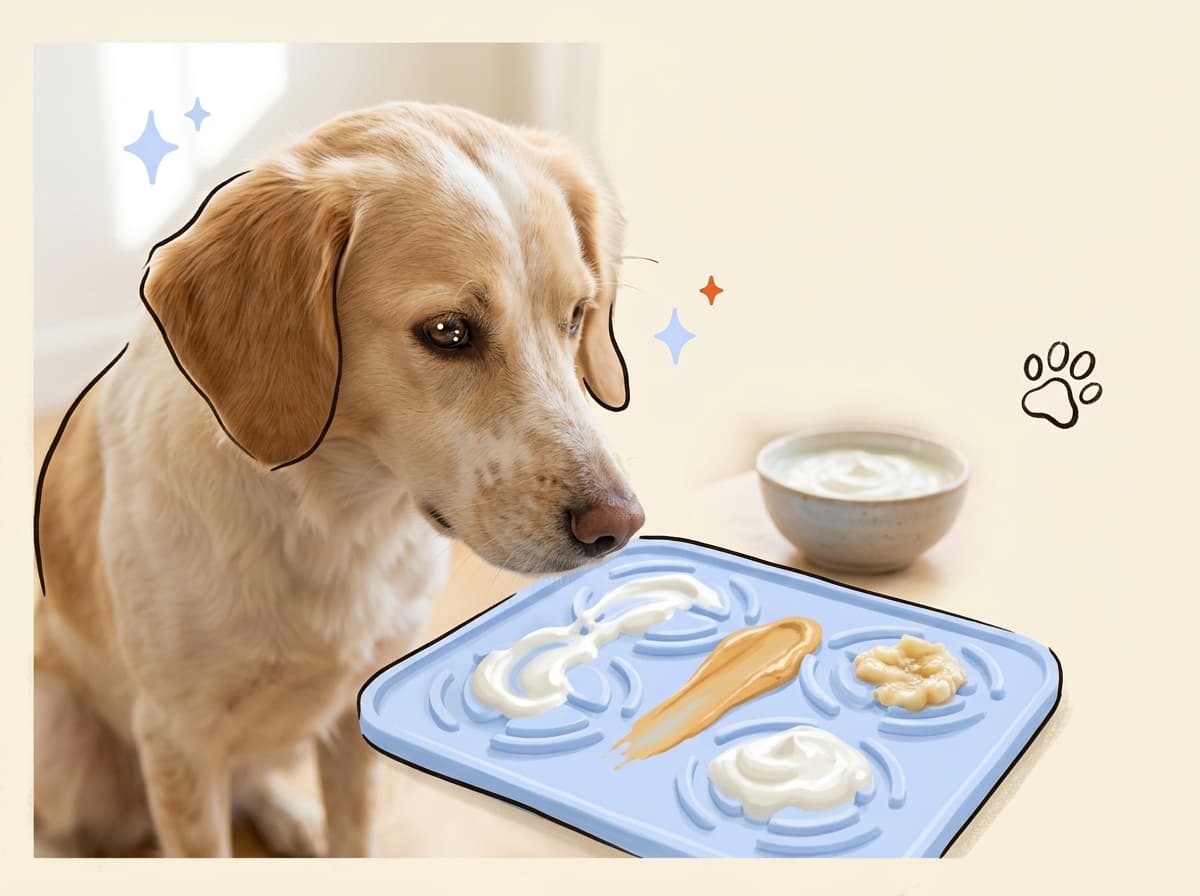 Illustration de couverture — Tapis de léchage pour chien : utilité, choix, recettes et erreurs à éviter