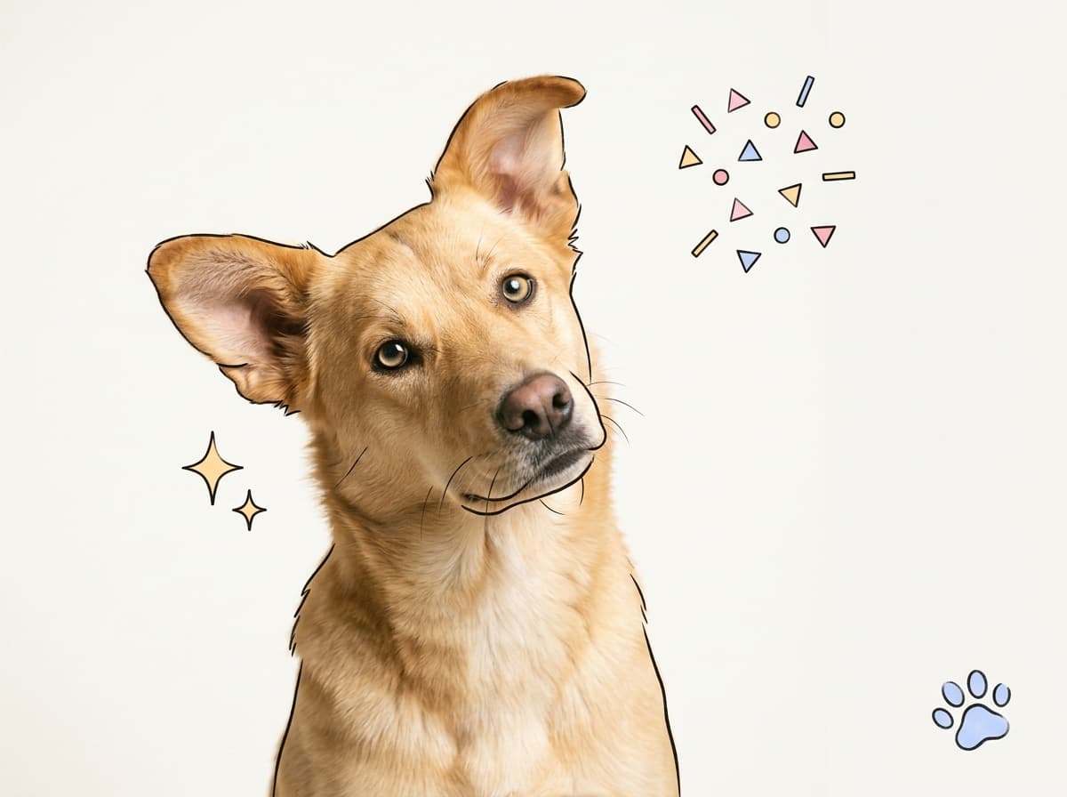 Chien curieux la tête inclinée attendant sa friandise dentaire maison